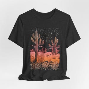 Boho Cactus Shirt - Cactus Lovers Tee, Vintage Style Flower Art Shirt, Unisex Boho Cacti Gift for Her, Trendy and Comfortable Tee