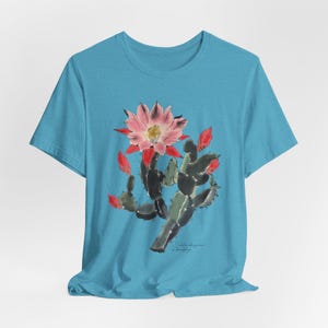 Cactus Flower Shirt | Unisex Cactus Tee | Botanical Floral Tee | Ideal Gift for Her | Schlumbergera Plant Apparel
