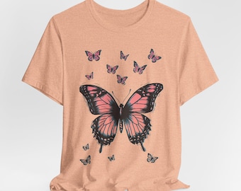 Camiseta con estampado de mariposa bohemia: estilo bohemio retro