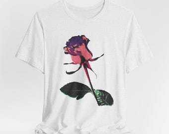 T-shirt Chic Rose: vintage T-shirt met bloemenprint
