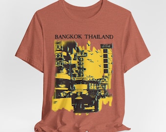 Bangkok Thailand Shirt: Unisex Vintage Cityscape Graphic Tee