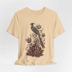 Shirt - Bird Boho T Shirt, Unisex Bird Lovers Tee, Cute Vintage Style Gift for Her, Boho Animal Tee, Great Animal Lovers Gift