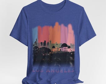 T-shirt Los Angeles Skyline : t-shirt vintage en coton doux de style LA