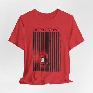 Hong Kong Taxi Shirt - Unisex Hong Kong Urban Cityscape Graphic Tee, Artsy Minimalist HK Streetwear Top, Unique HK Travel Gift