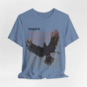 Inspirational Eagle Shirt - Motivational and Inspiring Eagle Graphic Tee for Animal Lovers, Retro Style Positivity Tee, Gift for Bird Lovers