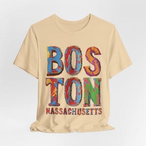 Boston Type Style Shirt - Unique Boston Shirt, Unisex Massachusetts Travel Gift, Vintage Style Top