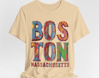 Boston Shirt: Vintage Style Massachusetts Travel Tee