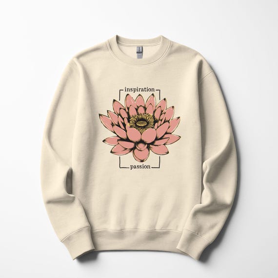 Lotus Passion-inspiration Crewneck Sweatshirt Unisex Boho Lotus