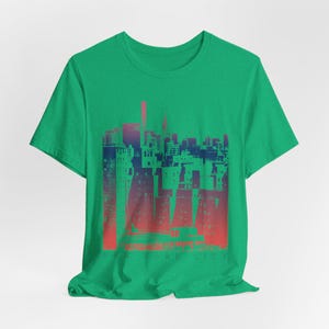 New York City Shirt - Vintage Style NYC Urban Skyline Graphic Tee, Artsy Minimalist NY Cityscape Top, Cool New York Travel Gift