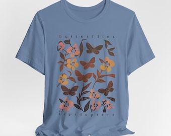Butterfly Floral Shirt: Unisex Boho Graphic Tee
