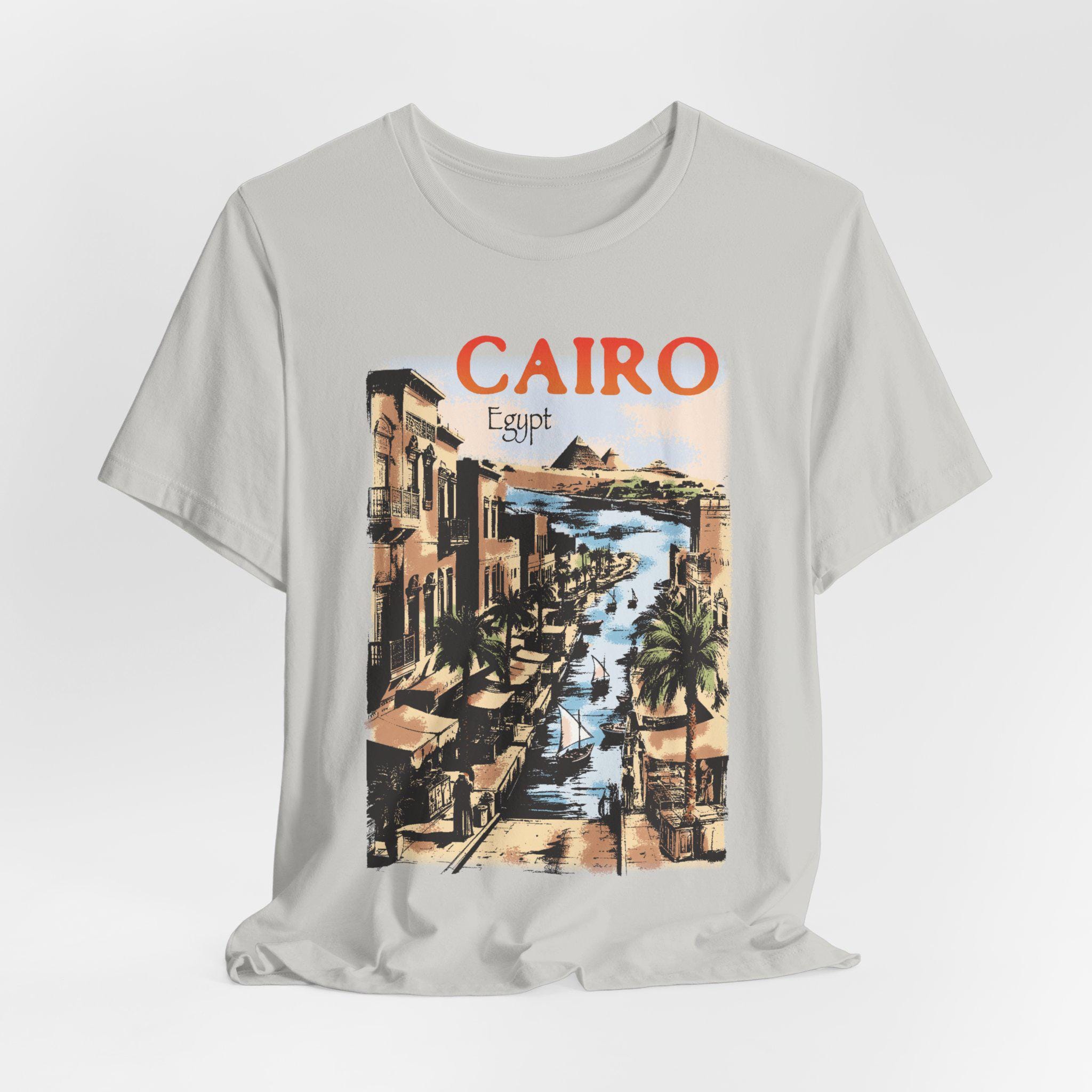 Cairo Graphic T-shirt: Vintage Egypt Art Illustration Tee - Etsy