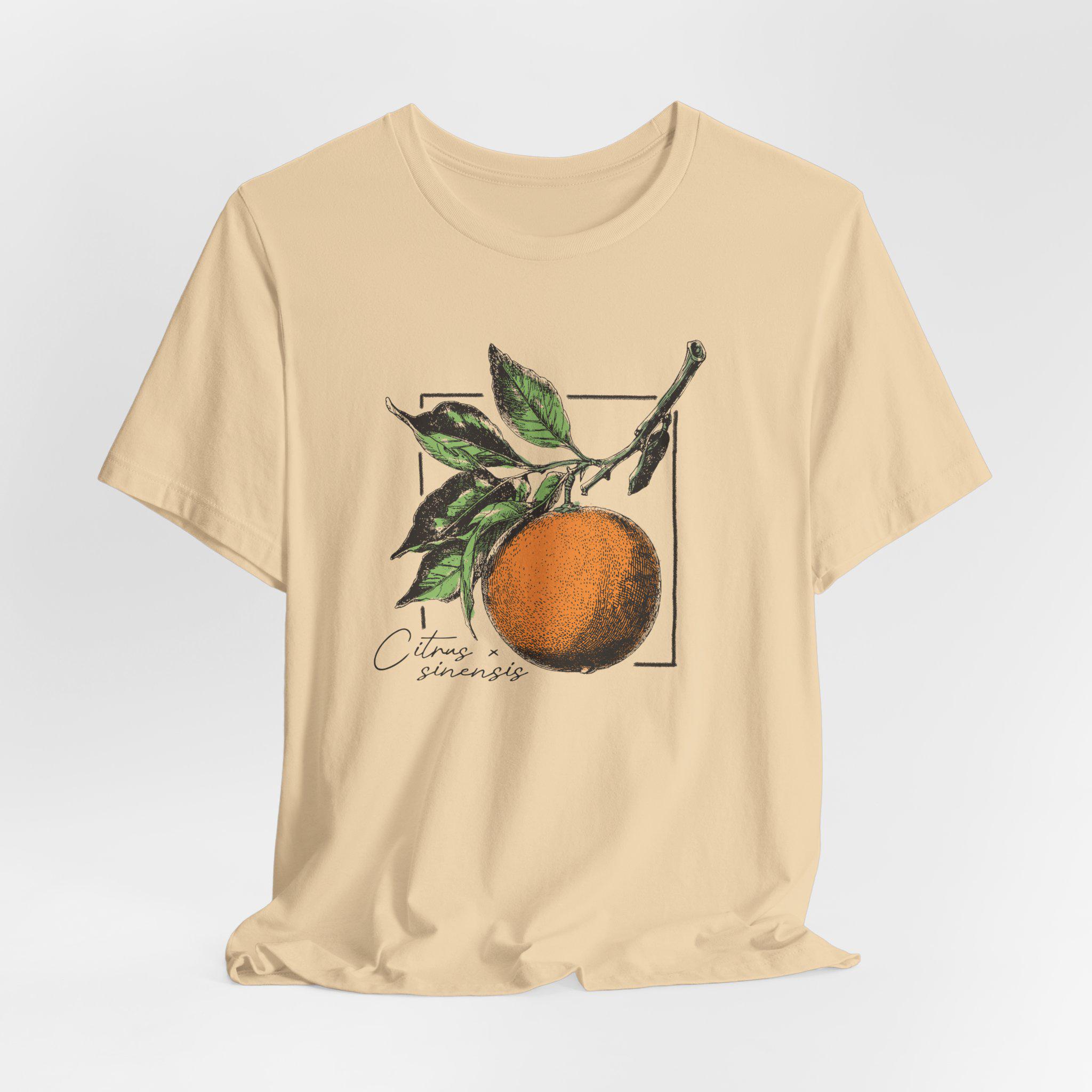 Orange Print T-shirt: Unisex Botanical Fruit Tee - Etsy