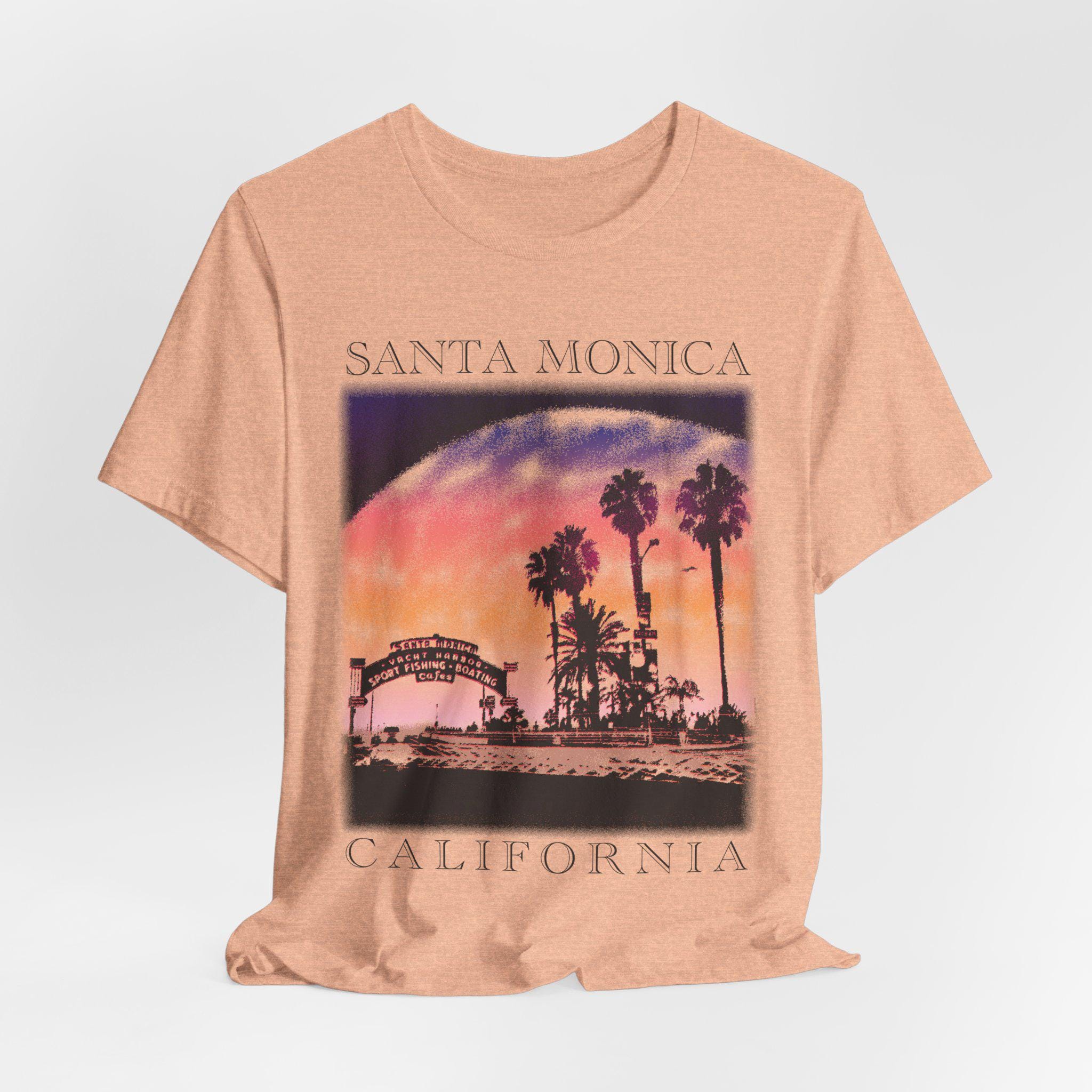 Santa Monica Graphic Shirt: Retro California Beach Top - Etsy