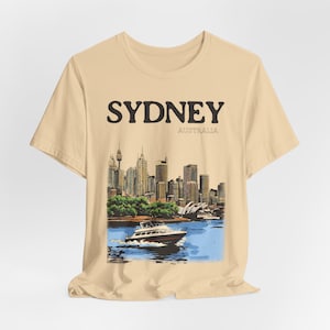 Sydney Australia Tee - Unisex Sydney Urban Skyline Graphic Shirt, Vintage Style Aussie Top, Perfect Australia Travel Gift