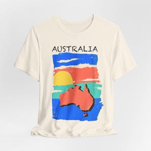 Australia Tee - Vintage Style Australia T Shirt, Artistic Aussie Graphic Tee, Perfect Aussie Travel Gift