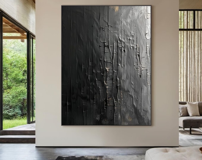 Curated visual reference: Black Texture Wall Art Black Minimalist Wabi Sabi Wall Art Photo Inspiration