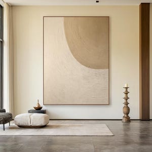 beige textured wall art beige minimalist painting beige minimalist living room wall art large brown 3d textured canvas painting