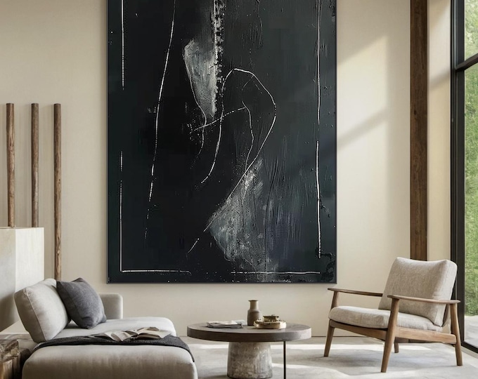 Photo inspiration: Picture Idea: Black Texture Wall Art Black Minimalist Wabi Sabi Wall Art