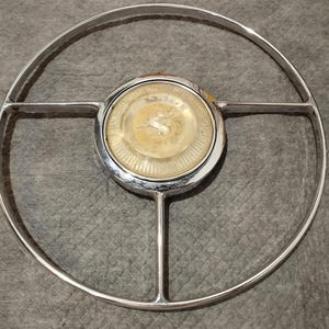 Volga GAZ 21 Steering Wheel Horn Ring & Horn Button Chromed - Free Worldwide Shipping -