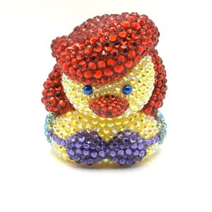 Patito de goma de sirena con diamantes de imitación - Patito Jeep con brillantes