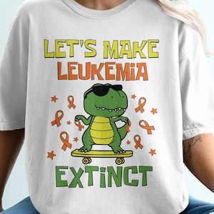 Let&#39;s Make Leukemia Extinct Svg, Leukemia Awareness Svg Png, Leukemia Cancer Brother Support Orange Ribbon Svg