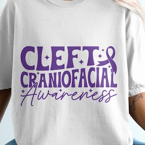 Concienciación sobre la fisura craneofacial (SVG/PhG), Concienciación sobre la fisura craneofacial (SVG), Cinta morada (SVG), Soporte para paladar hendido (Sublimación de Cricut)