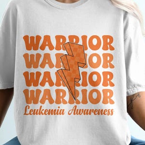 Retro Leukemia Warrior Svg, Leukemia Awareness Svg Png, Leukemia Cancer Brother Support Orange Ribbon Svg