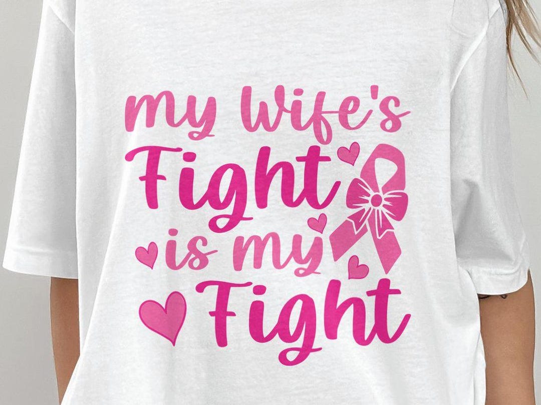My Wife's Fight Is My Fight - Breast Cancer Awareness Long Sleeve Shirt
