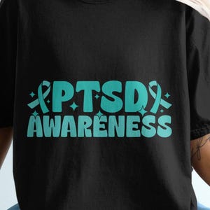 PTSD Awareness Svg Png, PTSD Awareness Svg, Teal Ribbon Post-traumatic Stress Disorder Svg Cricut File Sublimation Design