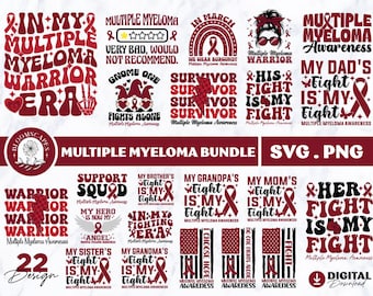 Multiple Myeloma Awareness Svg Png Bundle,Multiple Myeloma Cancer Warrior Survivor Burgundy Ribbon Svg,Myeloma Support Cricut Png