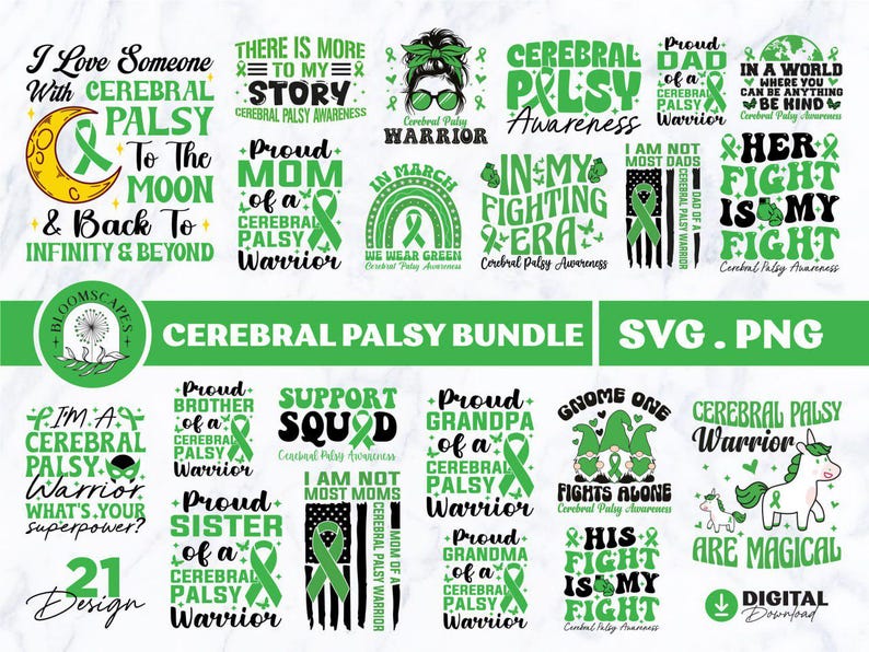 Cerebral Palsy Awareness Svg Png Bundle, Cricut Cut File (digital ...