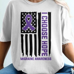 Migraine Flag Svg, Migraine Awareness Svg Png, Purple Ribbon, Chronic Headache Pain Support Svg Cricut Sublimation Design