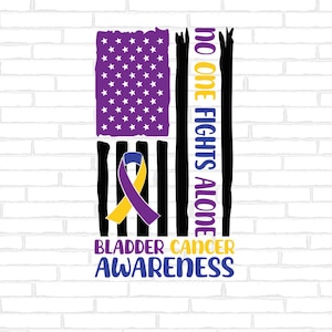 Bladder Cancer Flag Svg, Bladder Cancer Awareness Svg Png, Bladder Cancer Ribbon Support Svg Cricut File Sublimation Design