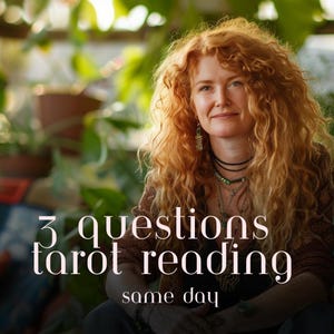 Tarotlezen met 3 vragen, levering op dezelfde dag – Direct paranormaal inzicht – Krijg snel echte antwoorden – Gepersonaliseerde pdf voor tarotlezen