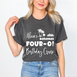 Comfort Colors® 40th Birthday Shirt, Birthday Cruise Shirt, Cruise Crew Shirt, Birthday Crew Shirt, Personalized Birthday Shirt, Cruise Tee