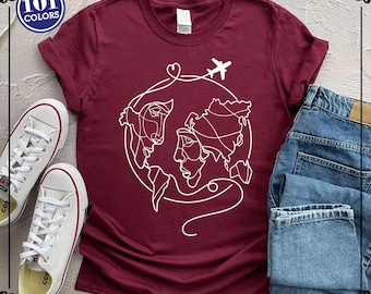 World Map Travel Shirt: Adventure Wanderlust Tee