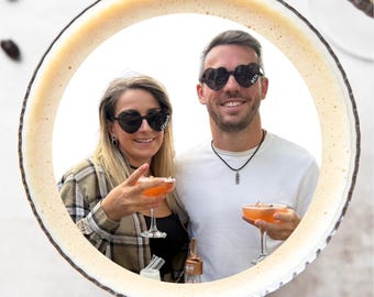 Personalised Edible Photo or Logo Cocktail Toppers – Custom Image Wafer Paper Drink Decorations - FREE DELIVERY
