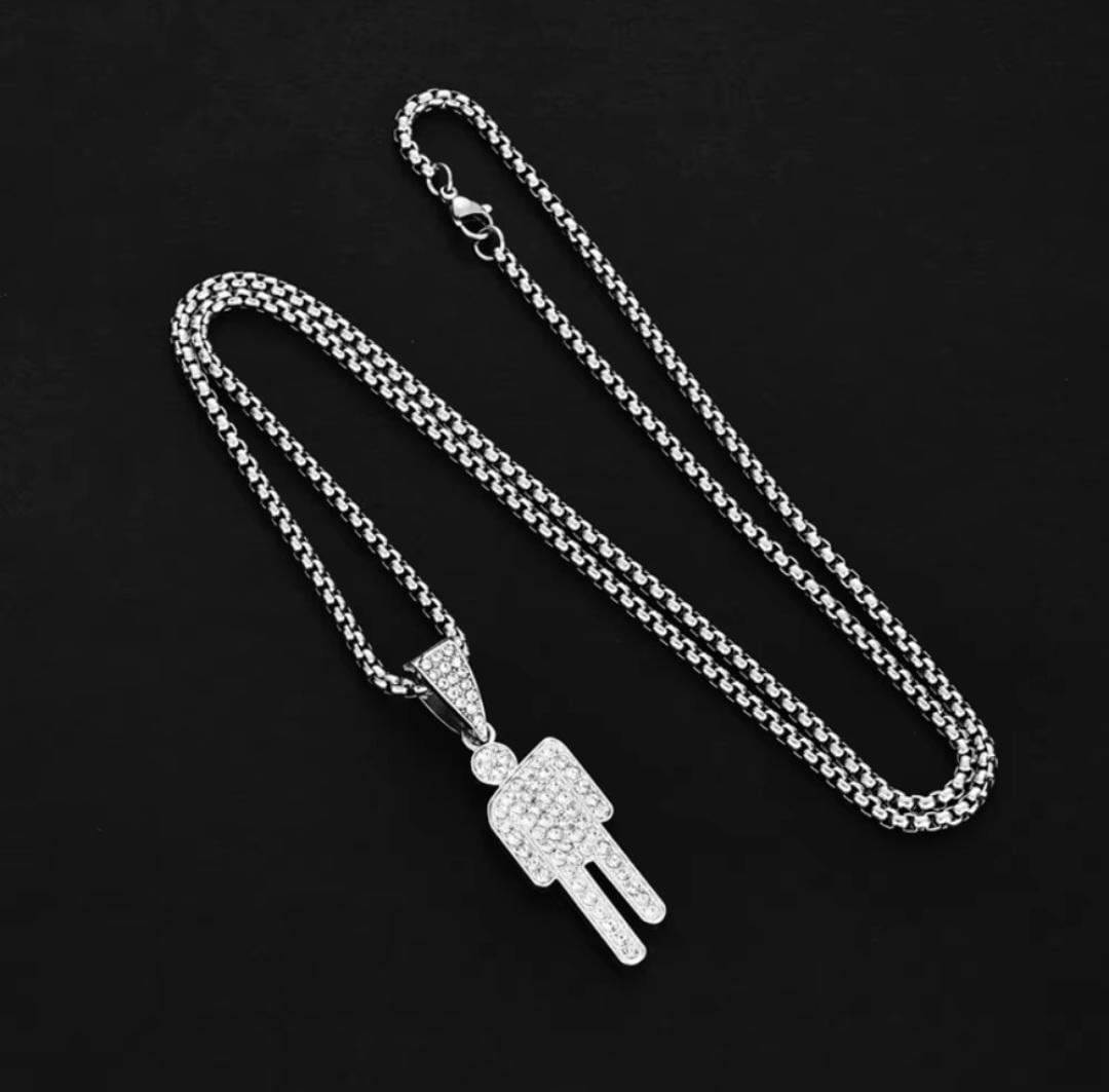 アクセサリー Billie Eilish Silver Blonsh Necklace Buy Billie Eilish Blohsh Inspired Necklace Silver Zircon Screwhead