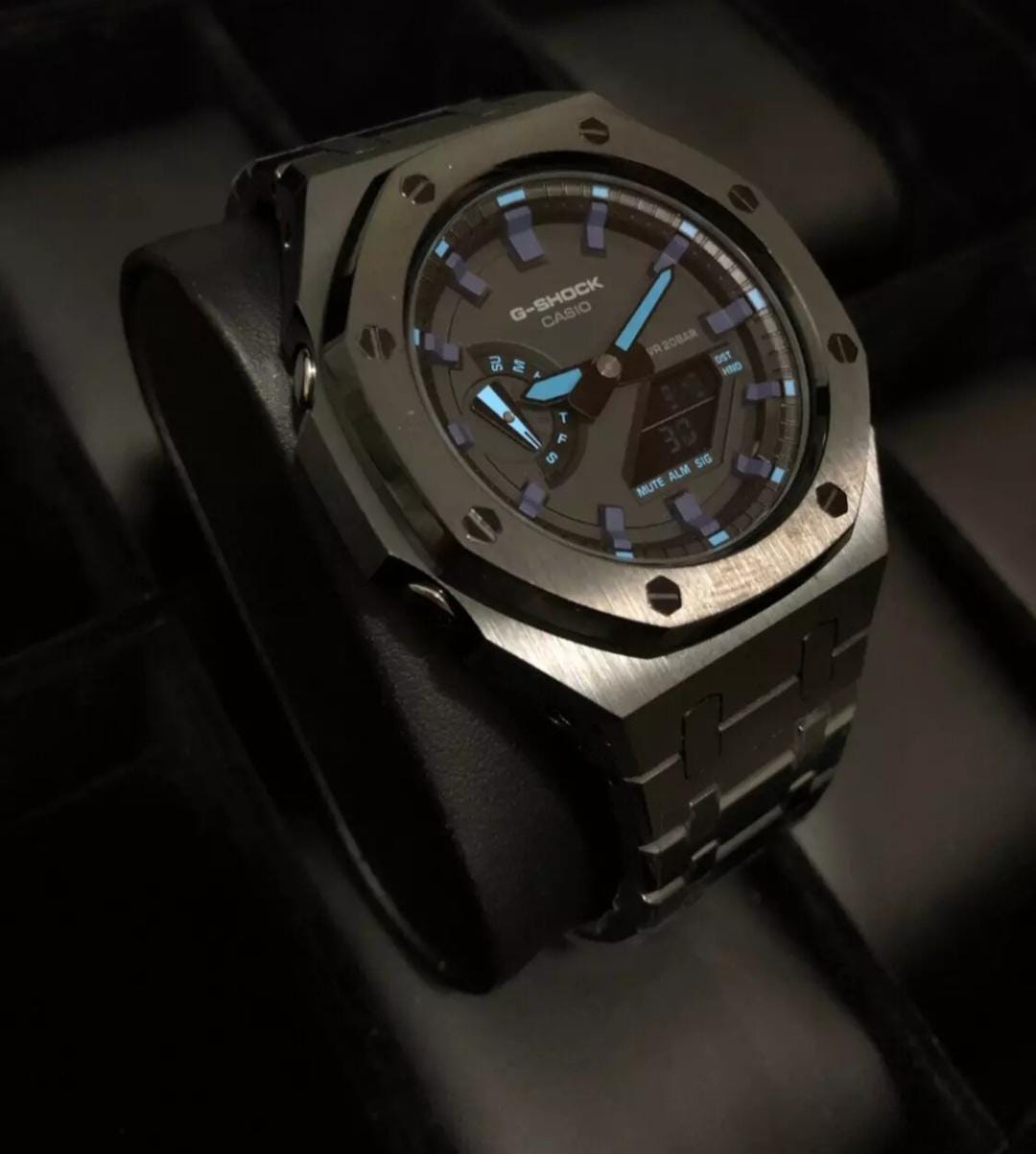Frosty Casio G-shock GA-2100 Night Blue Casioak Mod Black Metal - Etsy