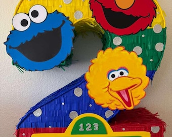 Sesame Street Number figure piñata