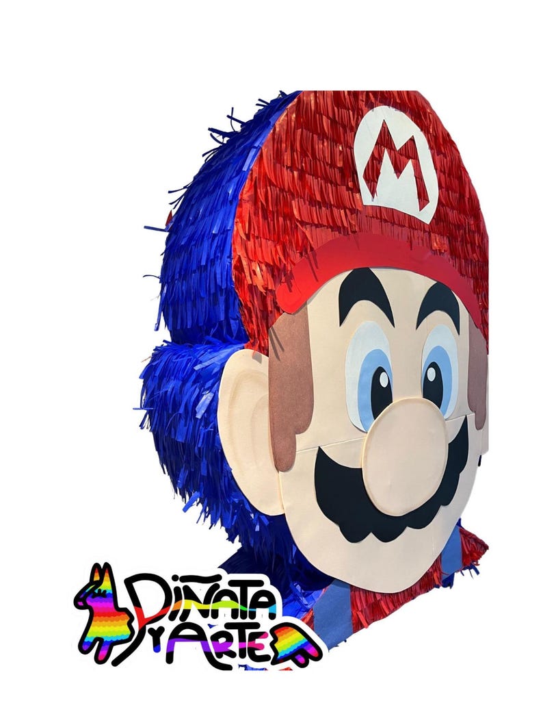 Mario Bros Piñata - Mario Face Piñata - Piñata De Mario Bros - Etsy