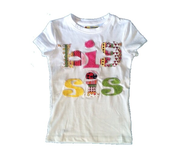 Items similar to Big Sister Big Sis Shirt Applique Tshirt on Etsy