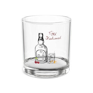 Bicchiere da whisky Old Fashioned Rocks, 10 once, con design da cocktail vintage