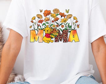 Winnie The Pooh Mama Shirt, Pooh Bear Mom Tee, Disney Mama T-Shirt, Disneyland Mama Shirt, Disney Mothers Day Shirts, Pooh Bear Mama Shirt
