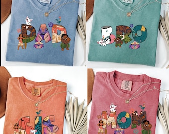 Retro Princess Moana Comfort Colors Shirt, Disney Moana Mom Dad Tee, Maui Dad Comfort Colors Sweatshirt, Hei Hei and Pua Family Trip Shirt