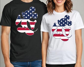 Mickey Mouse American Flag Tee: Patriotic Family Outfit