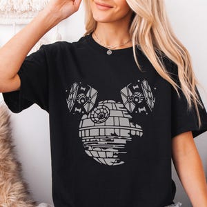 Mickey Death Star, Star Wars Shirt, Disney World Shirt, Star Wars Vintage Shirt, Star Wars Gift, Star Wars Crewneck Shirt Disney Man Shirt
