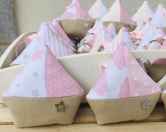 Barco favorece llavero barco bautismo nacimiento comunión confirmación graduación colores bajo petición