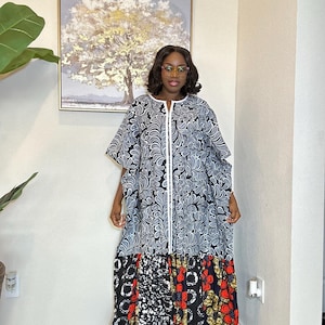 African Print Ankara Dress: Handmade Boho Fashion with Turban