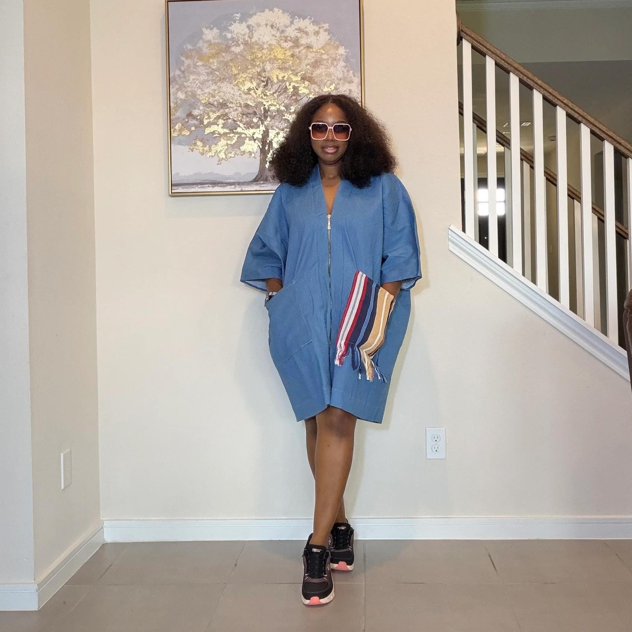ankara denim dresses Dress ankara and jeans gown combination Aidan by Aidan Mattox GRADUATION GUEST The bold African print Size:EU  41  | US 8     | UK 7     |  7AUS    |  Foot Length: 255 cm